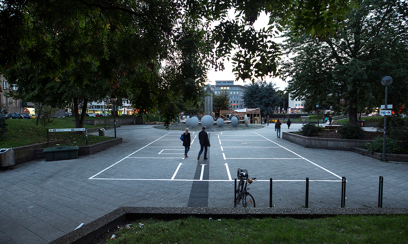 View by evening, Ebertplatz, Cologne, DE, 2017